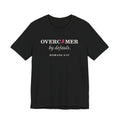 Press & Amen | Overcomer by Default | Breast Cancer Awareness Women’s Premium Tee