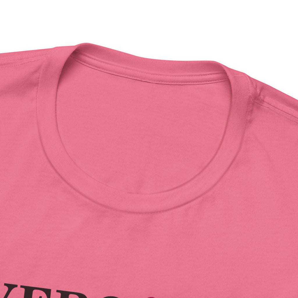 Press & Amen | Overcomer by Default | Breast Cancer Awareness Women’s Premium Tee