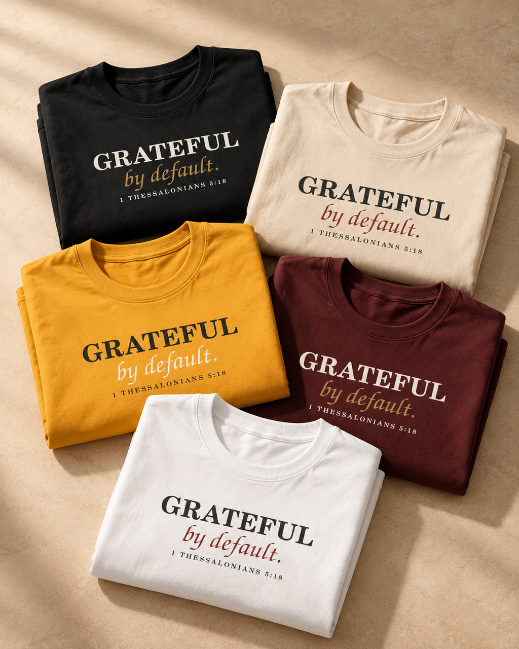 Press & Amen | Grateful by Default Women’s Premium Tee