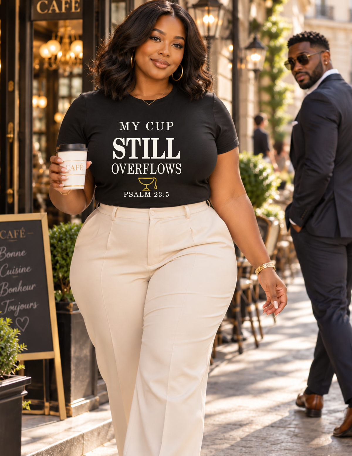 Press & Amen My Cup Still Overflows Women’s Premium T-shirt