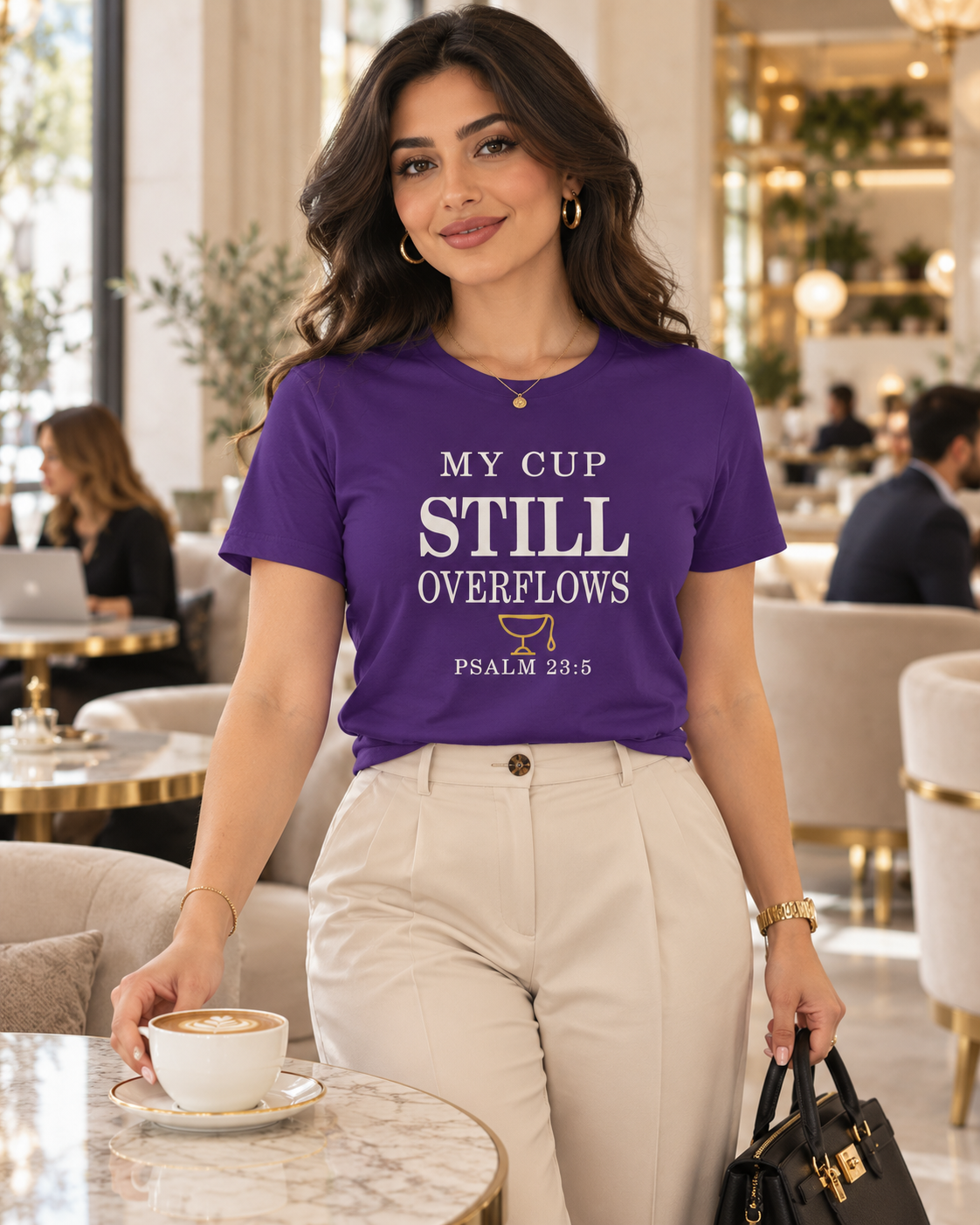 Press & Amen My Cup Still Overflows Women’s Premium T-shirt