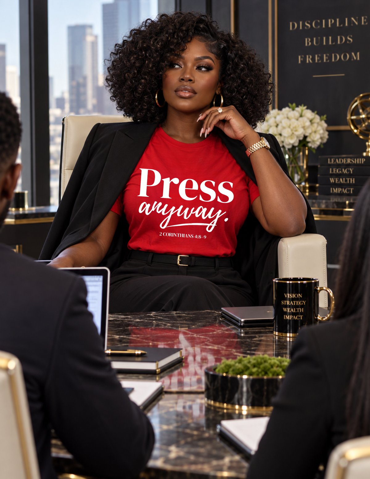 Press & Amen | Press Anyway Christian T-Shirt for Women